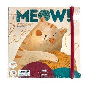 Meow Balancing Cat Yarn Balls Wooden Strategy Game By Londji NWT
